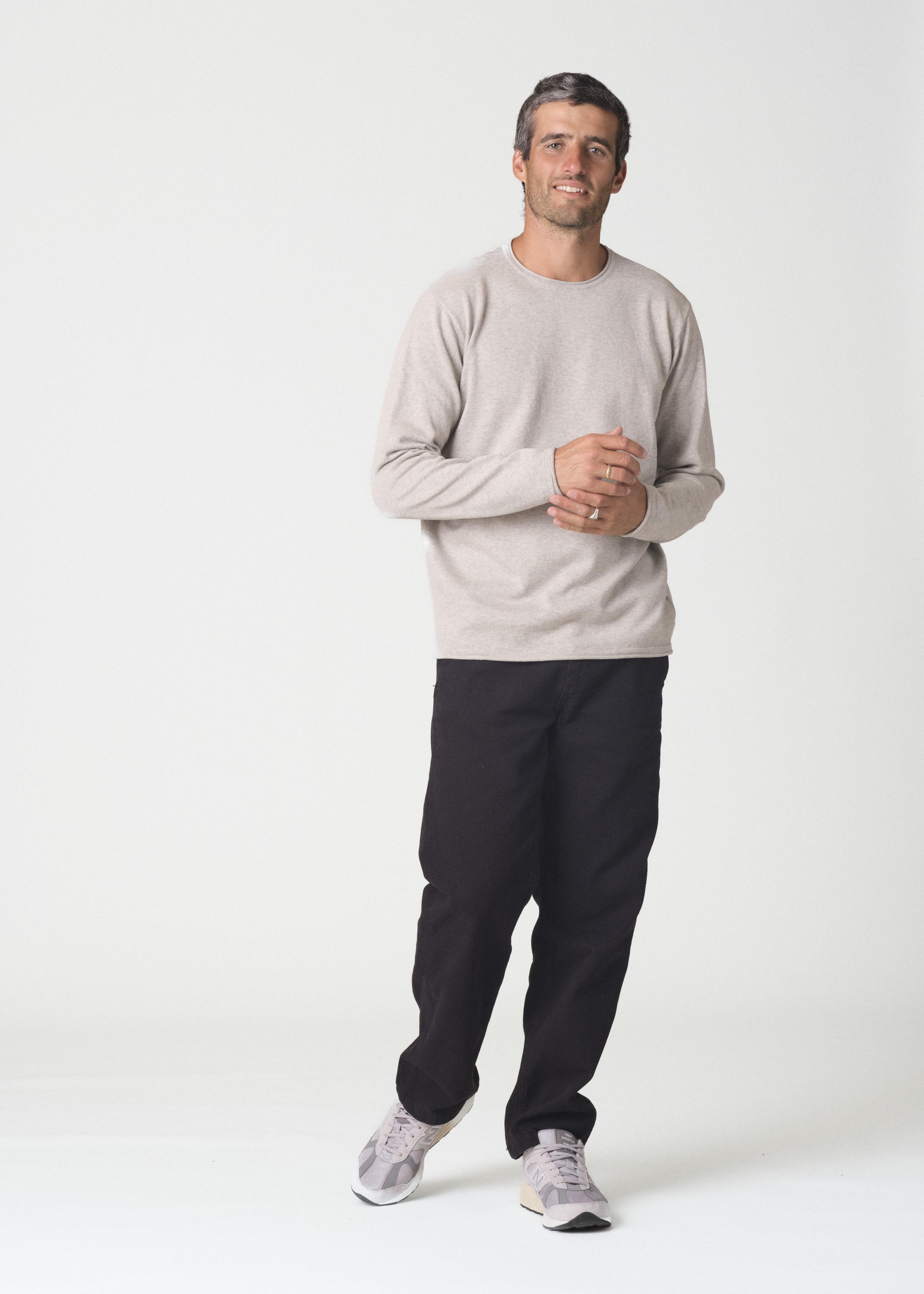 Klitmøller Noah Knit Cream Melange Strickpullover Herren creme